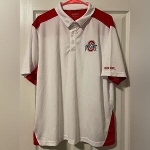 Ohio State Polo Shirt White Red Buckeyes Football Varsity Men’s Size XL NEW
